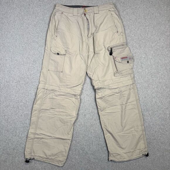 Vintage Quicksilver Men’s Size 31 Tan Cargo Khaki Style Ankle Pants Workwear - Picture 1 of 8
